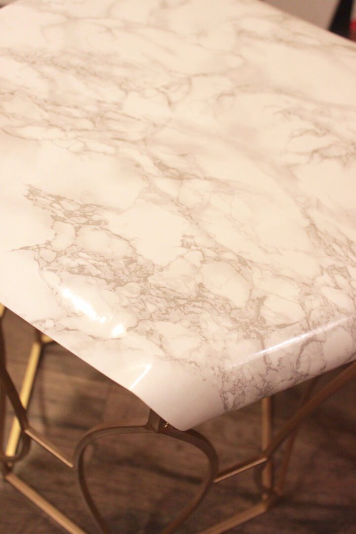 Diy Faux Marble Table