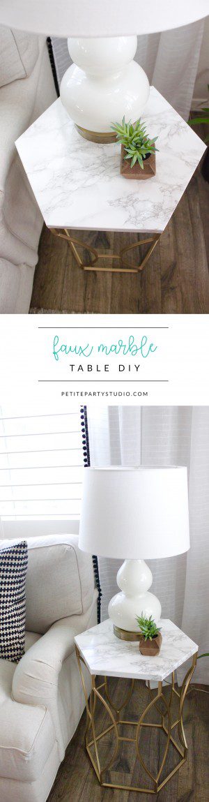 Diy Faux Marble Table