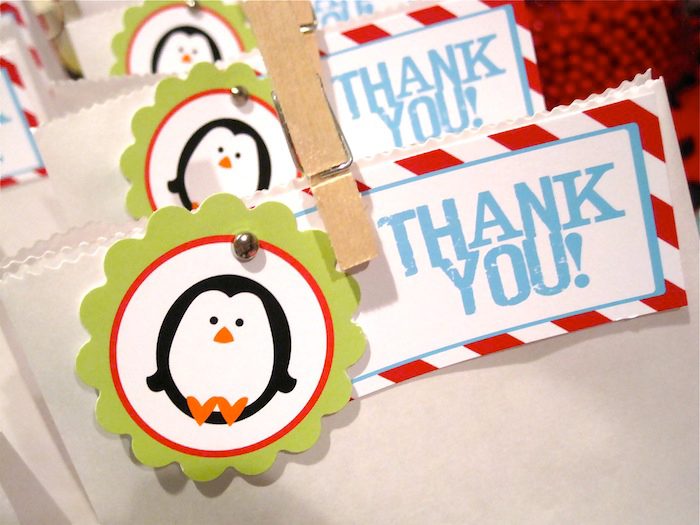 Winter Candyland Birthday Party Favor Tags