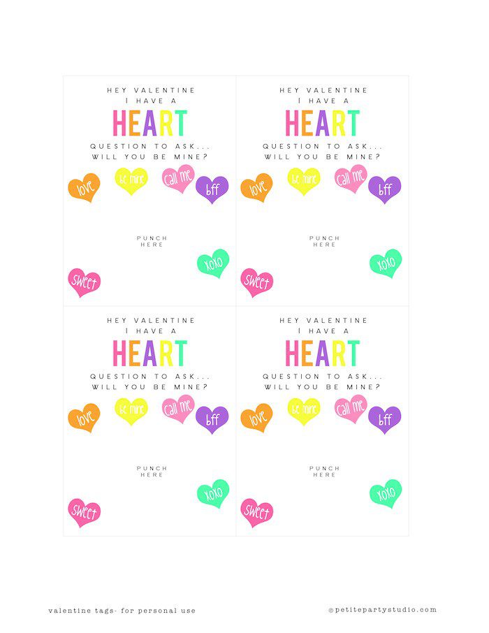 Valentine Printables - Conversation Hearts copy