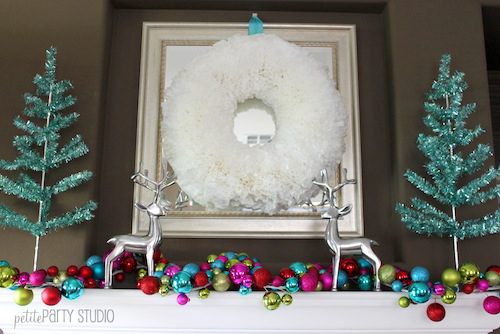 Holiday Mantel Coffee Filter Wreath