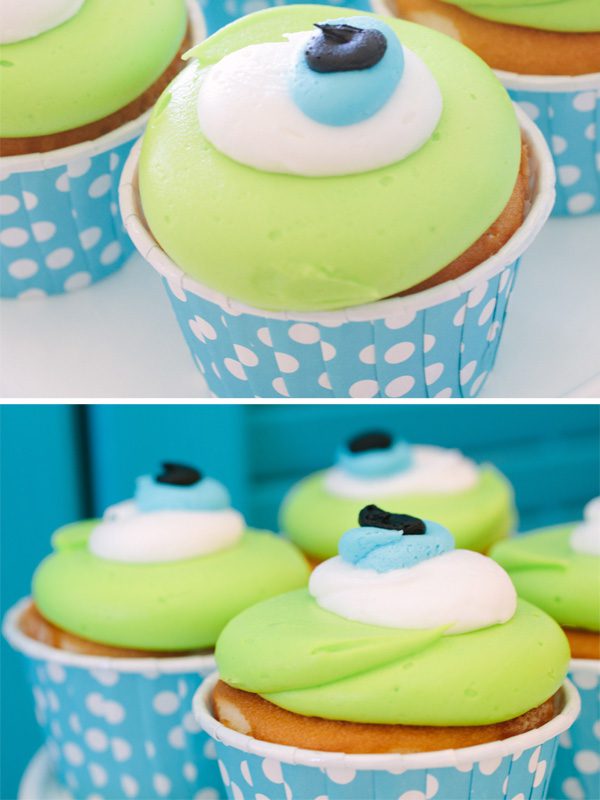 Mike Wazowski Cupcakes | Rebecca Propes Design & DIY