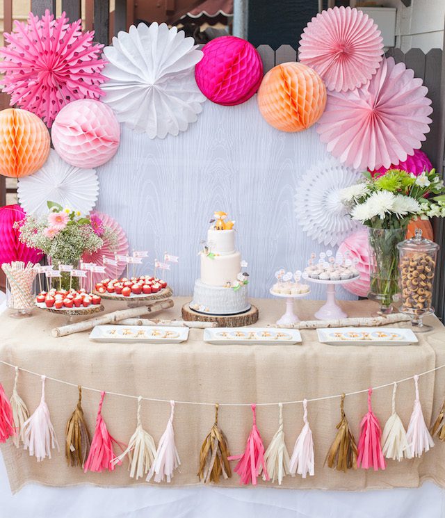 Foxy Baby Shower Dessert Table by Petite Party Studio