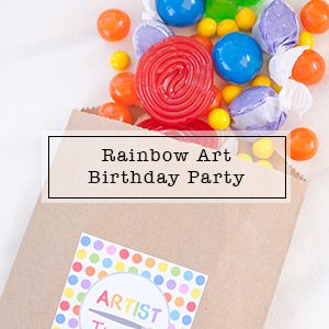 Rainbow Art Birthday Party