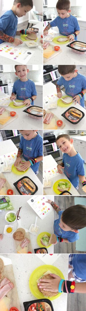 Kids Step by step to make a sandwich