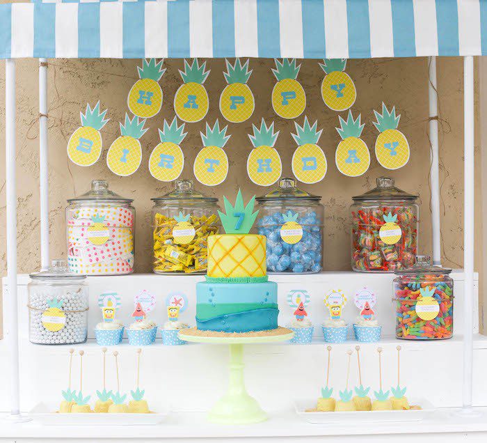 sponge bob birthday party Candy Cart