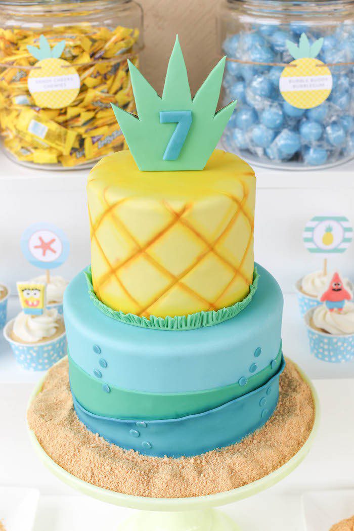 Pineapple birthday cake spongebob