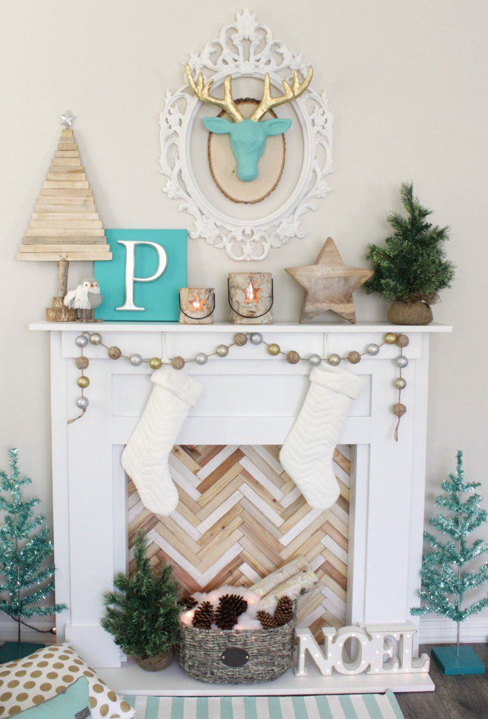DIY Faux Fireplace and Manel