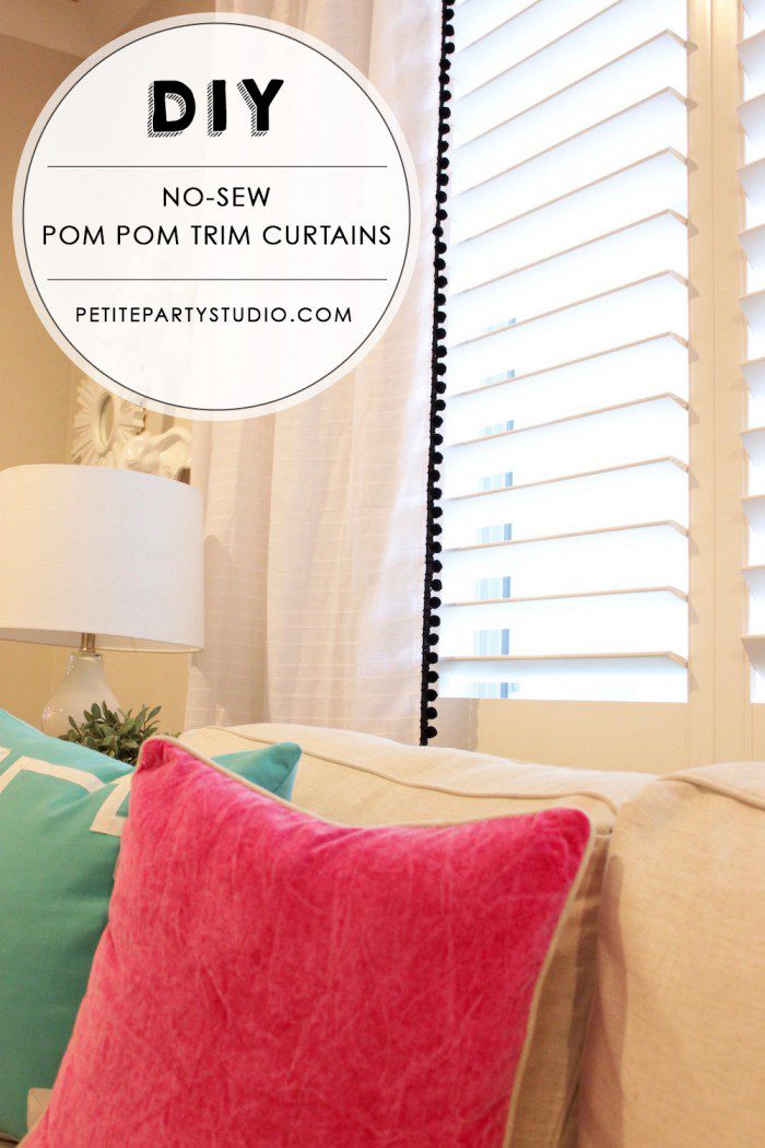 DIY Pom Pom Trim Curtains