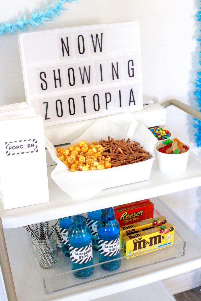 Kids Party Concession Stand Idea for Drive In Movie