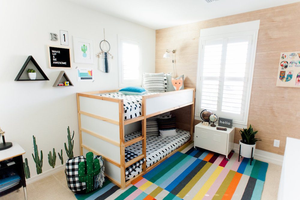 Modern Colorful Boys Room Reveal with Beddys 7