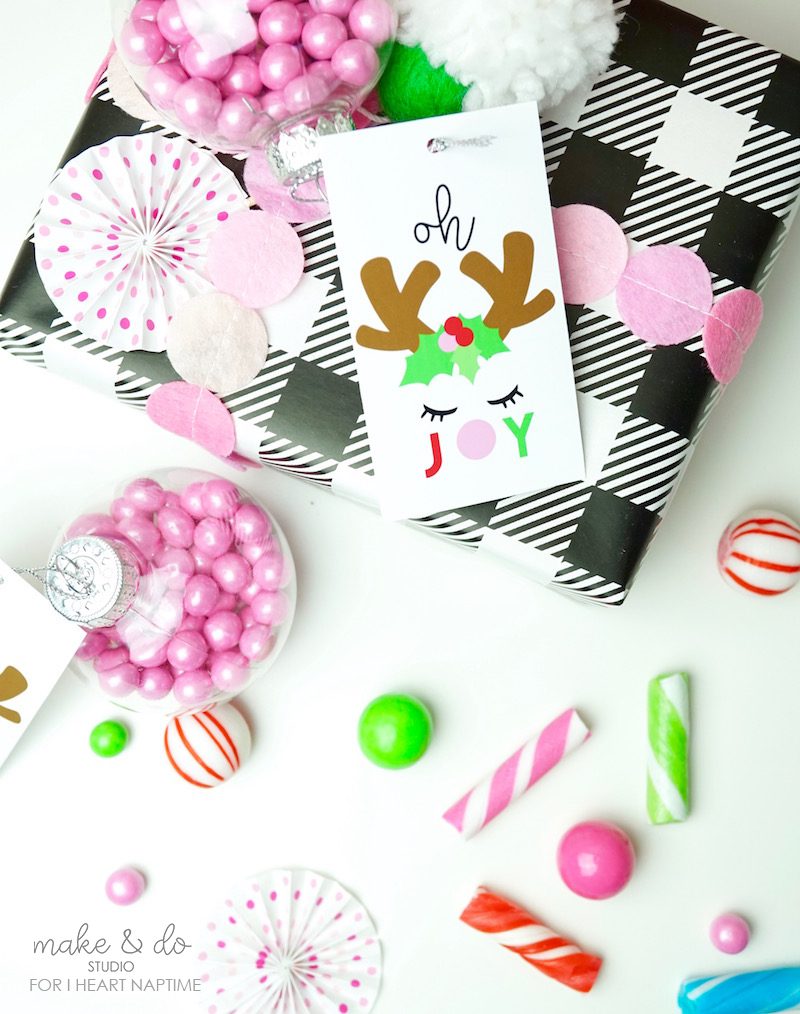 DIY Candy Ornament Gift Tags Vertical | Rebecca Propes Design & DIY