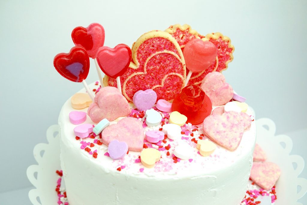DIY Valentine's Day Candy Cake