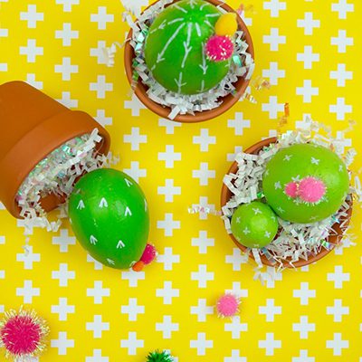 DIY Cactus Easter Eggs
