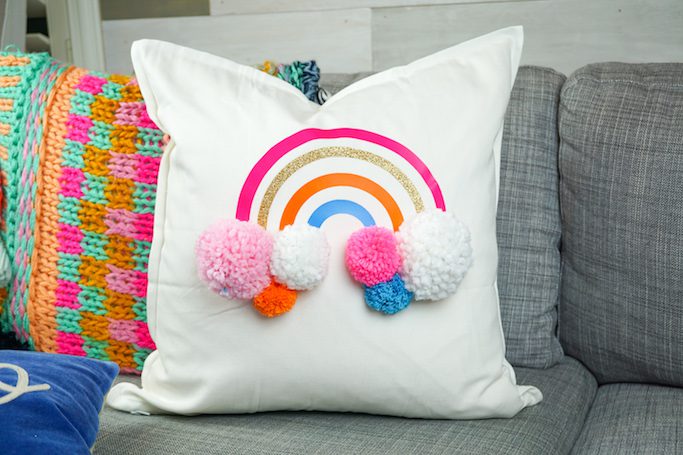 DIY Rainbow Pillow