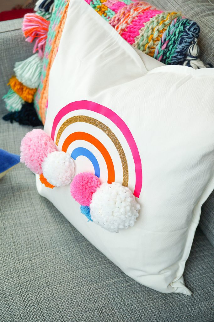 DIY Rainbow Pillow