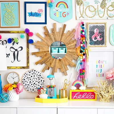 Colorful Craft Room Office Reveal