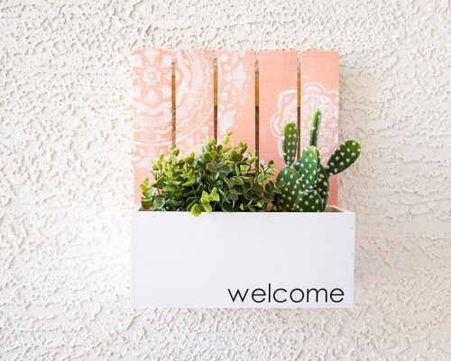 DIY Welcome Address Planter