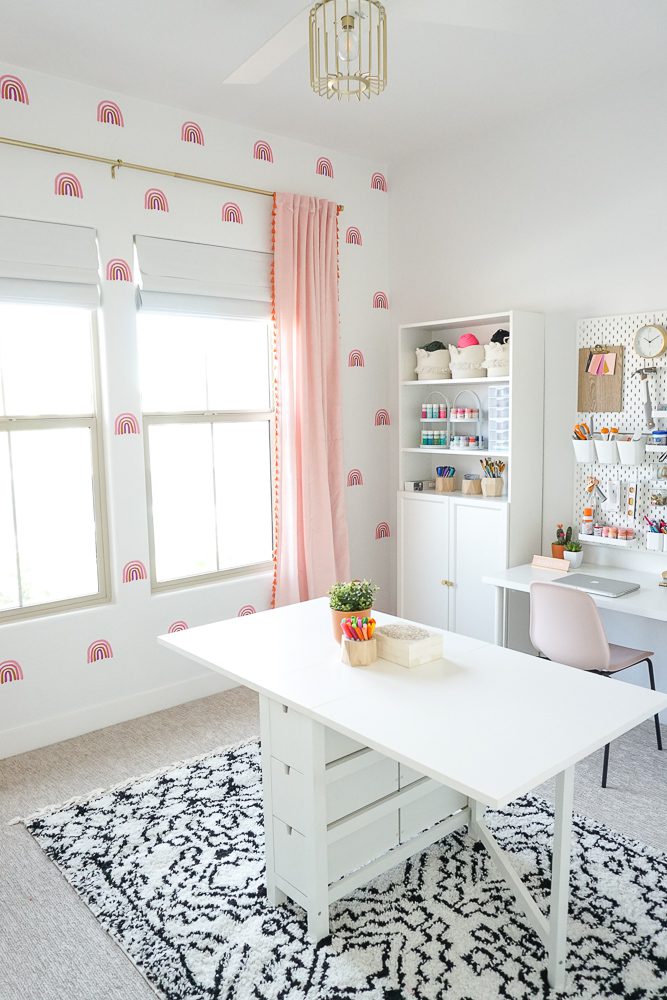 Craft Room Reveal with DIY Printable Wall Decals