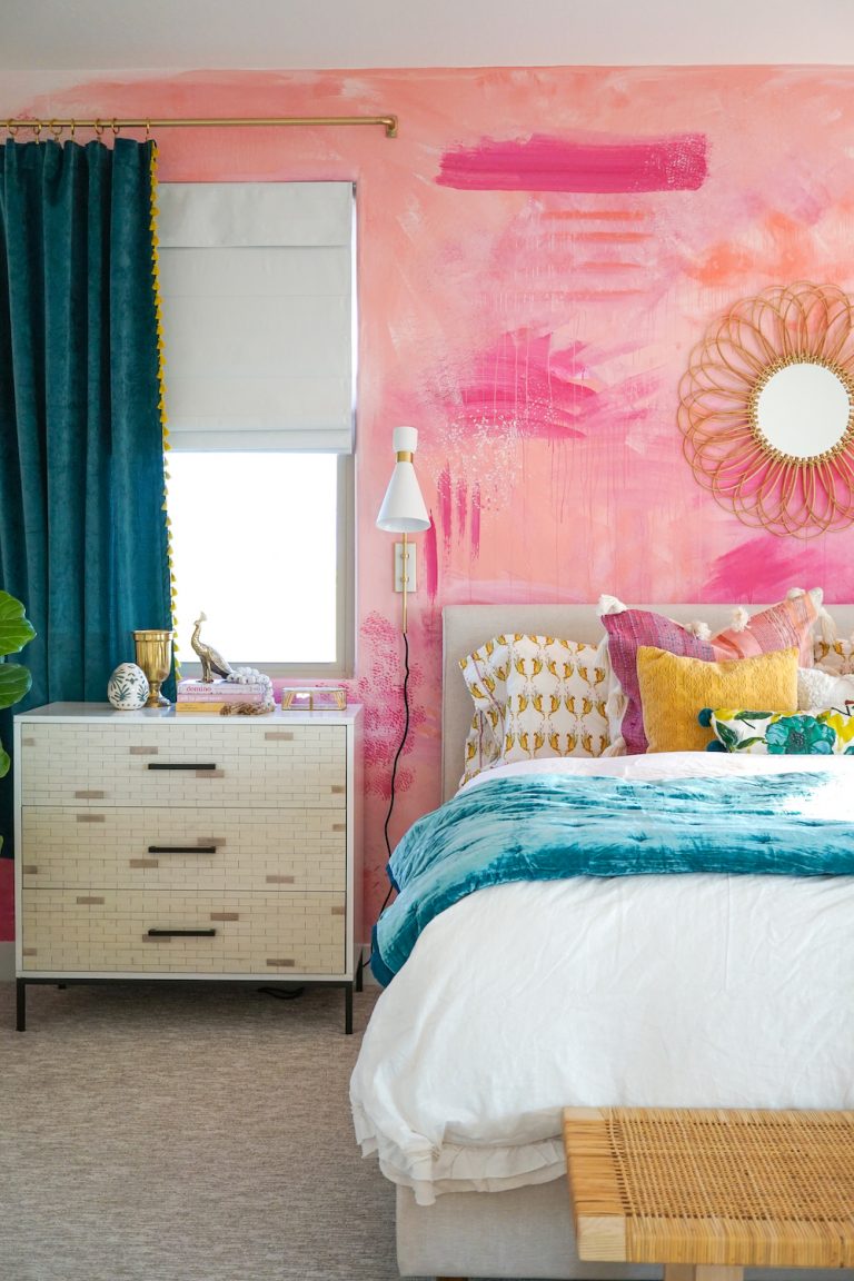 Abstract DIY Painted Wall Mural | Rebecca Propes Design & DIY